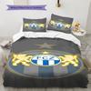 FC Luzern Teppichmuster Bettwäsche Steppdecke Set Bettbezug Kissenbezug Heimdekoration Geburtstagsgeschenk (1 Bettbezug + 2 Kissenbezüge, ohne Füllung)