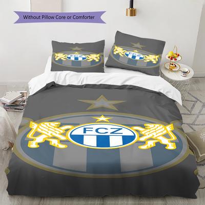 FC Λουκέρνη Σετ Κουβέρτας Κρεβατοκάμαρας με Σχέδιο Κάλυμμα Κουβέρτας Μαξιλαροθήκη Διακόσμηση Σπιτιού Δώρο Γενεθλίων (1 * παπλωματοθήκη + 2 * μαξιλαροθήκη, χωρίς πυρήνα)