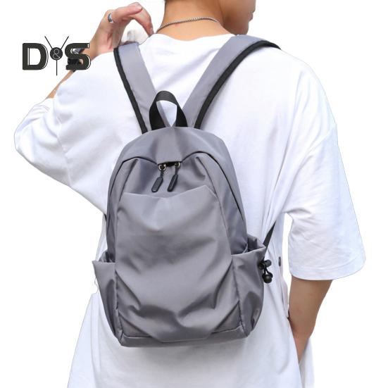 Einfarbiger Rucksack für Damen und Herren, wasserdichte Schultasche aus Oxford-Stoff, leichter Rucksack mit verstellbaren Trägern für Arbeit, Reisen und Outdoor