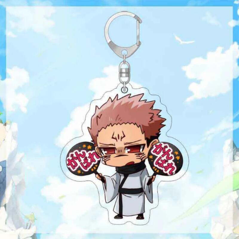 Anime Acrylic Key Ring for Jjk Ryomen Sukuna Yuji Itadori Megumi Fushiguro Chibi Version Self-Made Bag Pendant Birthday Gift