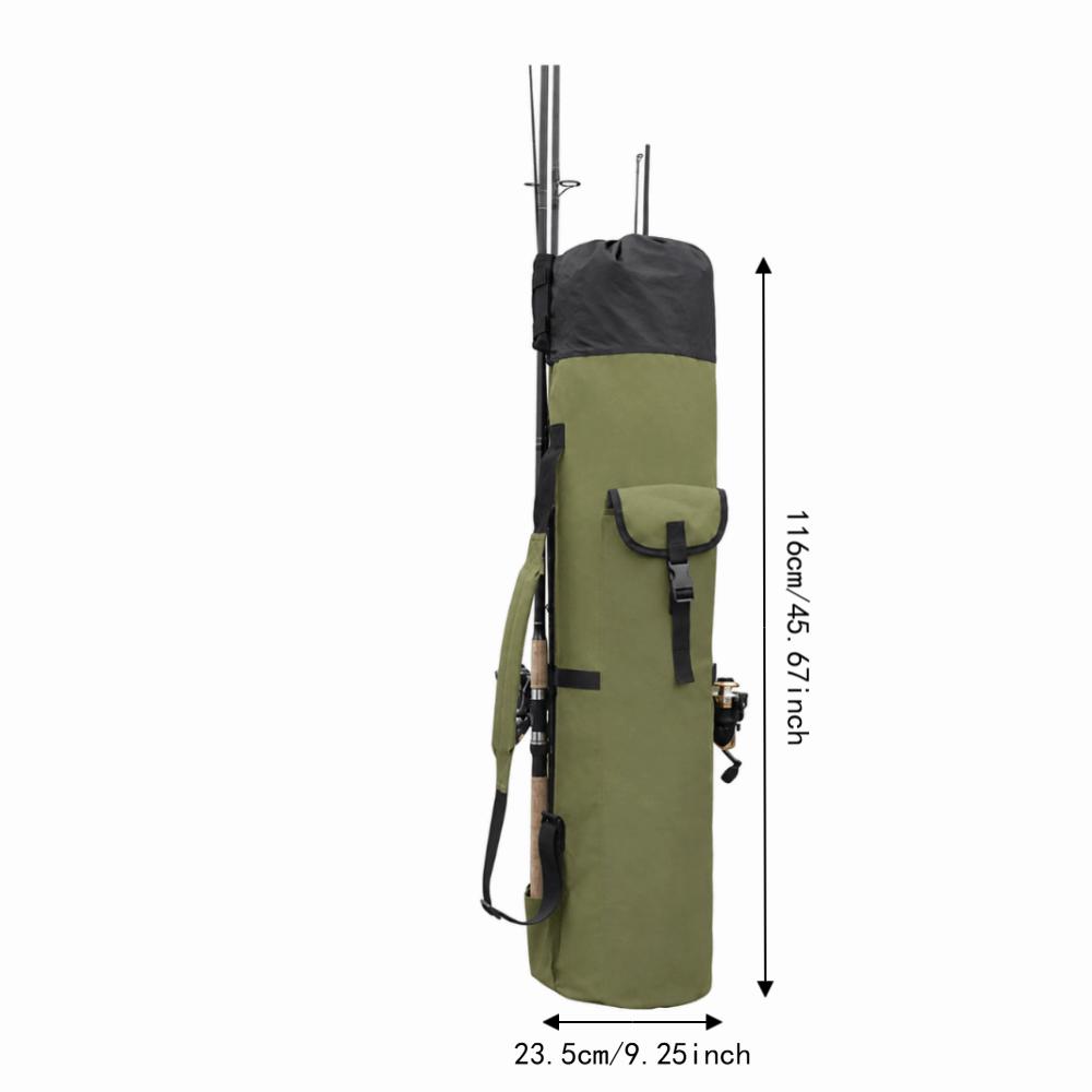 Foldable Fishing Pole Bag Large Capacity Fishing Rod Case Durable Fishing Rod Bag  Fishing Trip