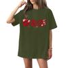 Men Women Kids Casual Letter Print Short Sleeve T-Shirt for Everyday Wear and Activities