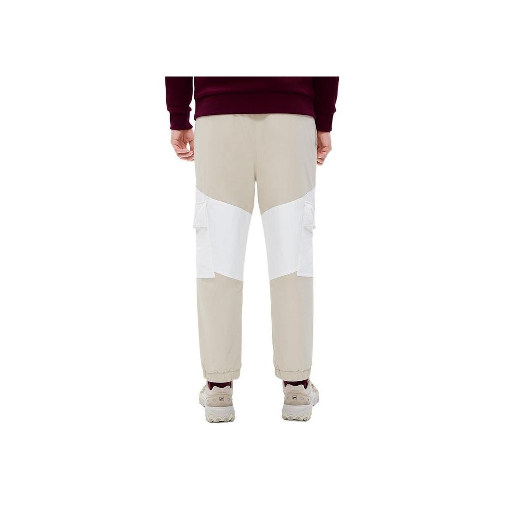 Fila FW22 Colorblock Besticktes Logo Bündchen Lässige Retro-Sporthose Herrenhose Hell-Nude F11M249802F-LK