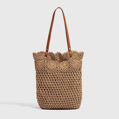 Beach Vacation Bag Mori Girl Woven Bag Summer Fresh Artistic Knitted Bag Large Capacity Tote Bag