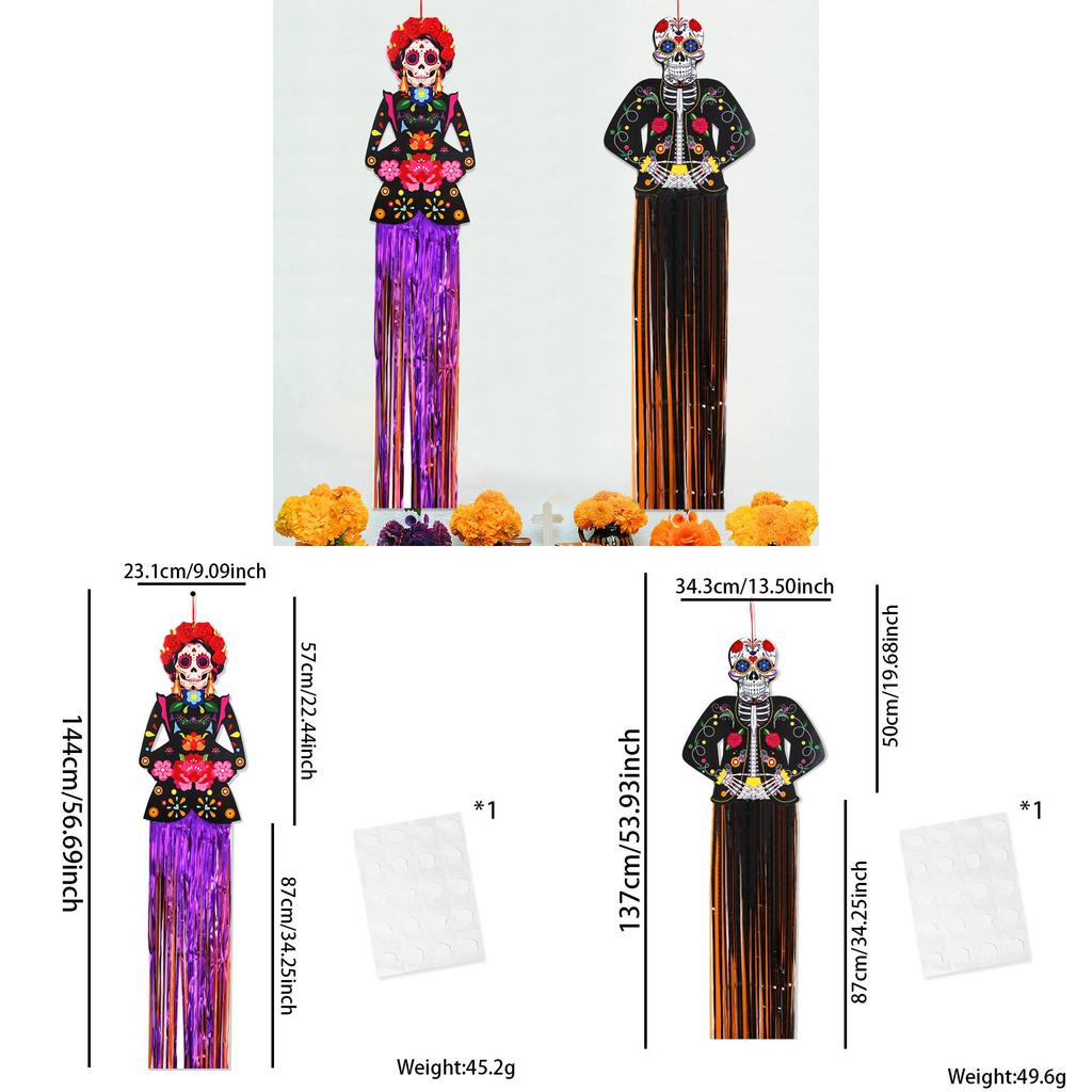Decoracion De Patio Dia De Los Muertos Skeleton Party Decor With Tassel Hanging Ornament For Home And Garden