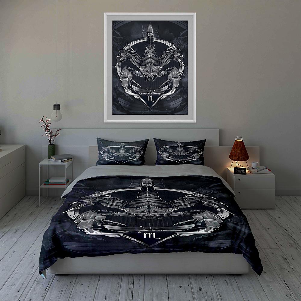 Metallic Scorpion Graphic. Bedding Duvet Cover Sets Duvet Covers Pillowcases Gifts (1 * Duvet Cover 2 * Pillowcases, Without Duvet Insert)