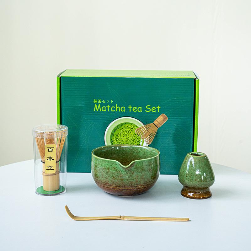 

Japanese Matcha Making Set Bamboo Matcha Brush Exquisite Matcha Bowl Gift Box with Whisk Sumptuous Tea Tools Great Gifts