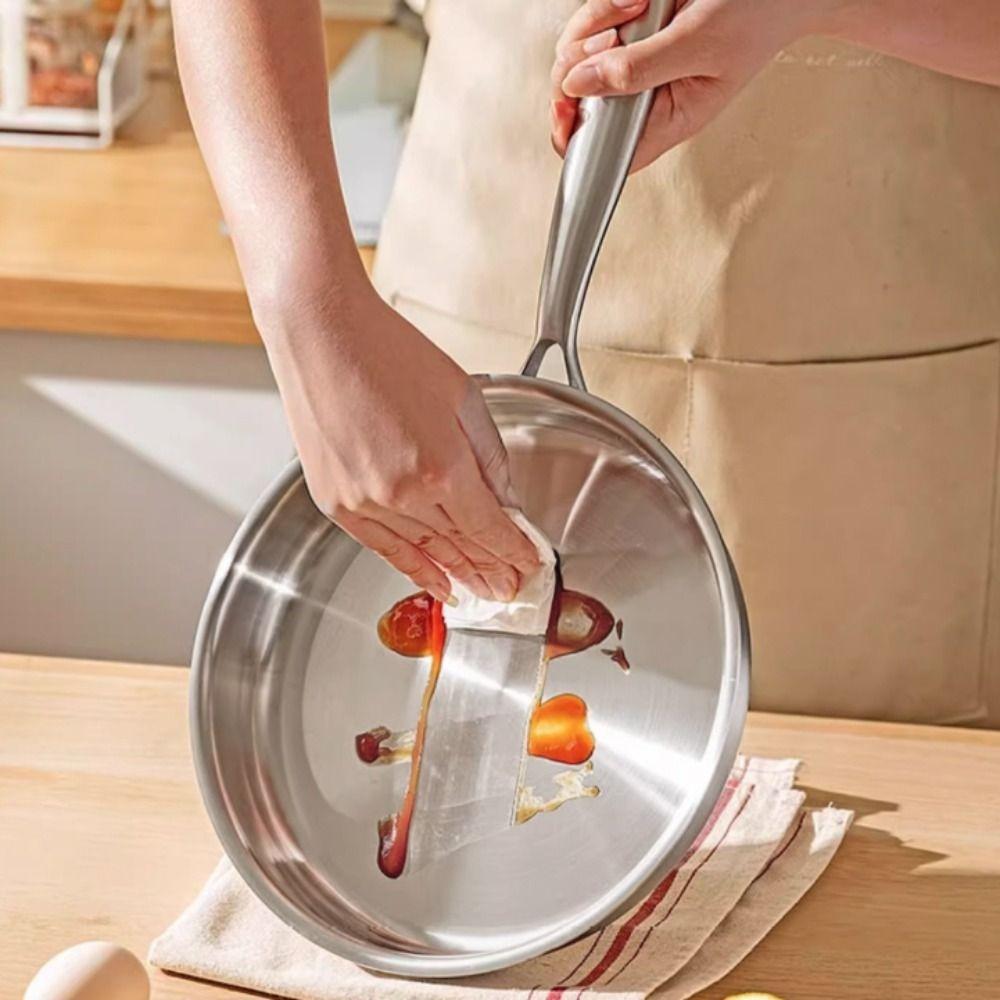 

Uncoated Frying Wok Flat Bottom Saucepan Durable Fried Steak Pot Induction Cooker 22cm