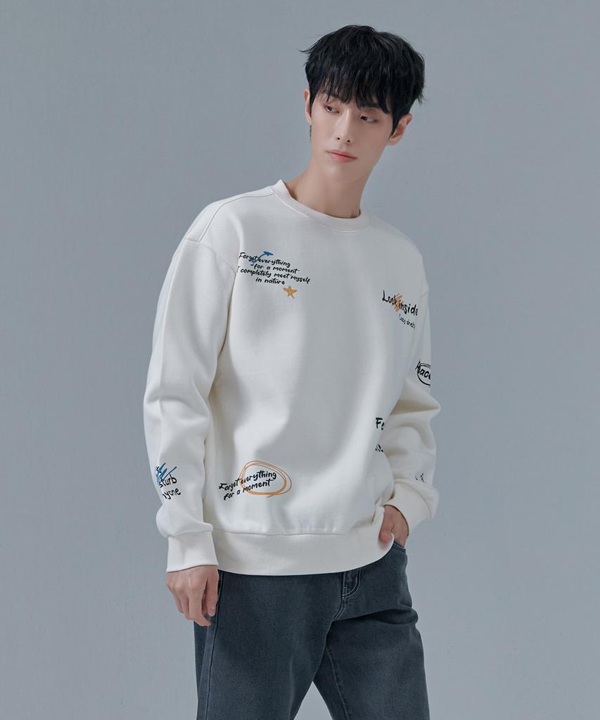 CHASECULT Unisex Drawing Brushed Sweatshirt-Cfru5125D0A