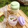 Portable Yogurt & Oatmeal Cup with Lid & Spoon - Perfect for Office & Student Breakfasts