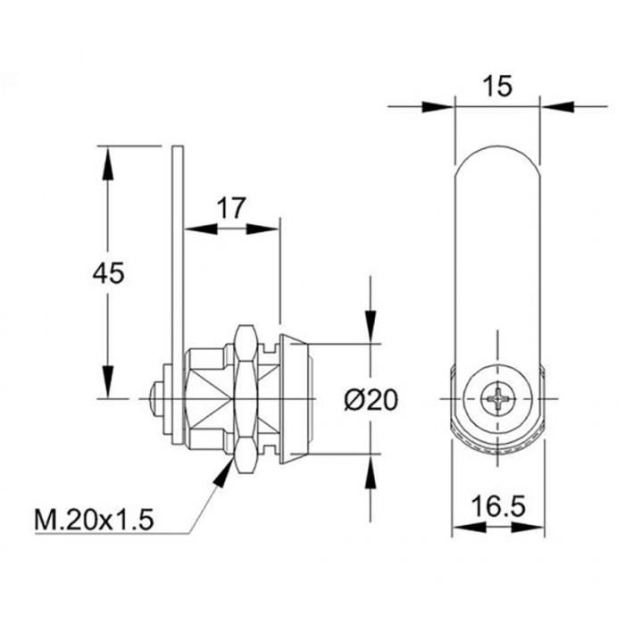 Serrure Batteuse À Came C111-F Droite Longue IFAM