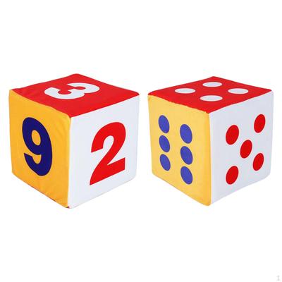2x Rainbow Number Dots Giant 6Inch Square Sponge Pool Learning Education Toys Party Decoration