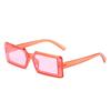 SO&EI Fashion Small Rectangle Sunglasses Women Retro Candy Color Shades UV400 Men Trending Square Red Champagne Sun Glasses