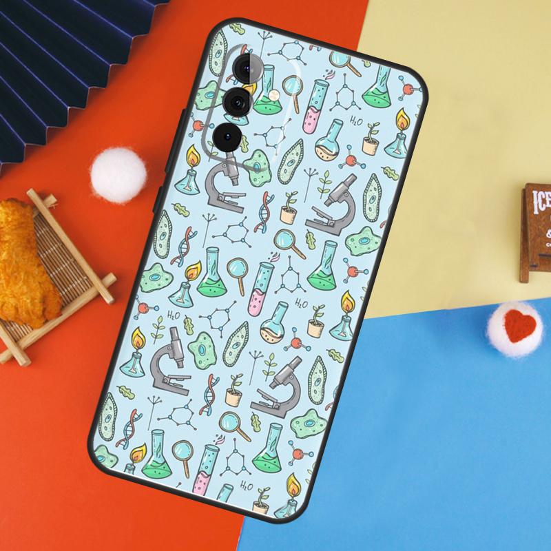 Vintage Chemie-Labor-Hülle Für Samsung Galaxy A54 A34 A14 A55 A35 A33 A53 A13 A23 A17 A06 A16 A56 A36 A52 A32 A15