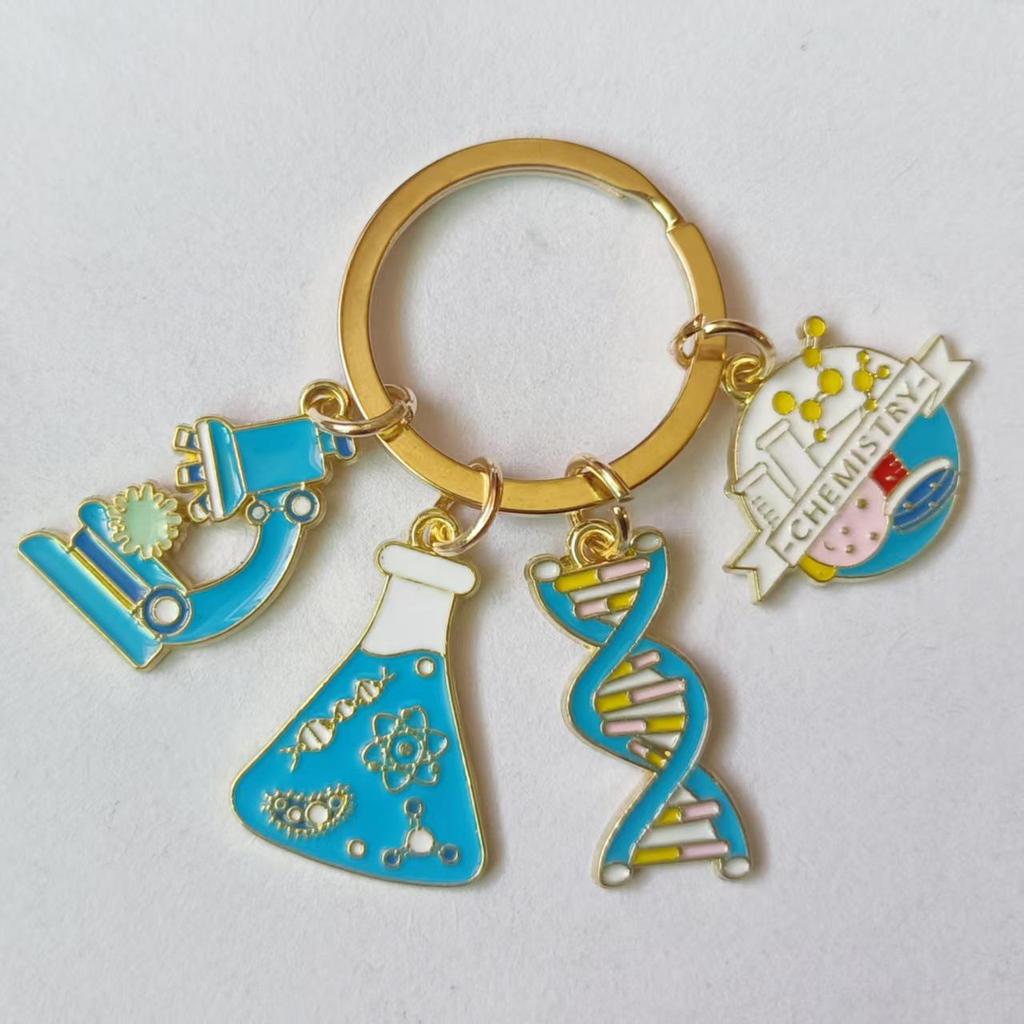 Science Chemistry Style Alloy Keychain - Ideal Graduation Gift for Teachers and Students
