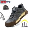 Men's Safety Shoes Insulated Labor Protection Shoes Breathable Anti Smashing Puncture Comfortable Men's Safety Tennis Steel Toe