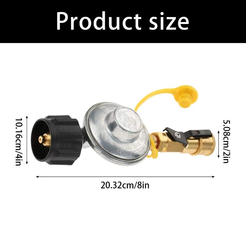 High Flows Gas Quick Connecting Fittings 1/4Inch with Adjustable Flame Control up to 30000BTU for Camping Equipment