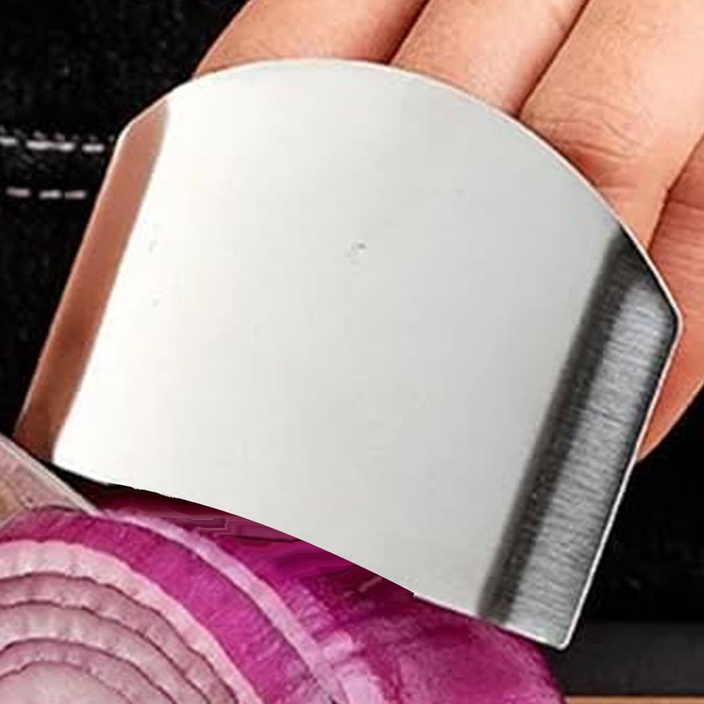 Portable Steel Finger Guard Kitchen Tool For Safe Cutting Comfortable Design Suitable Beginners Professional Use