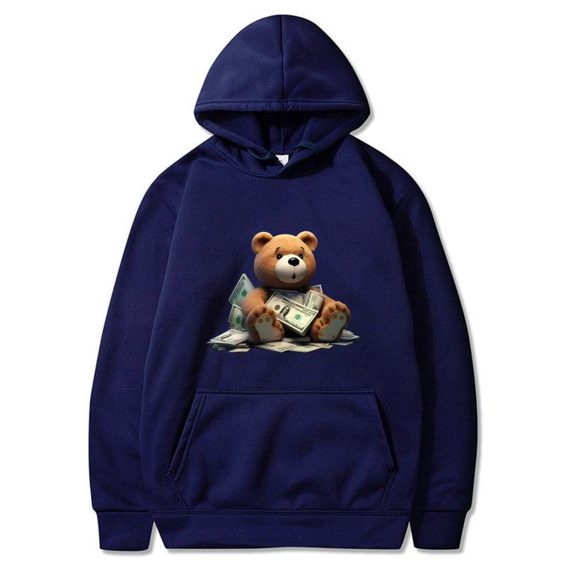 Autumn/Winter Trendy Couple's Hooded Fleece-Lined Sweatshirt with Letter Print