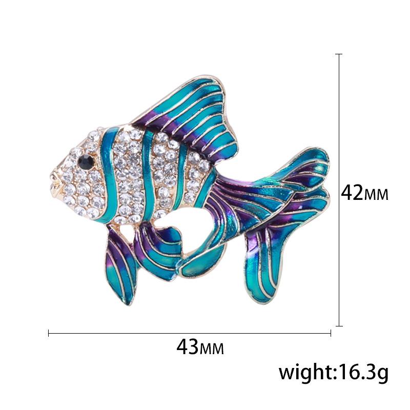 Clothing Accessories Women'S Japanese Personality Brooch Pendant Couple Tropical Fish Oil Drop Cartoon Brooch Collar