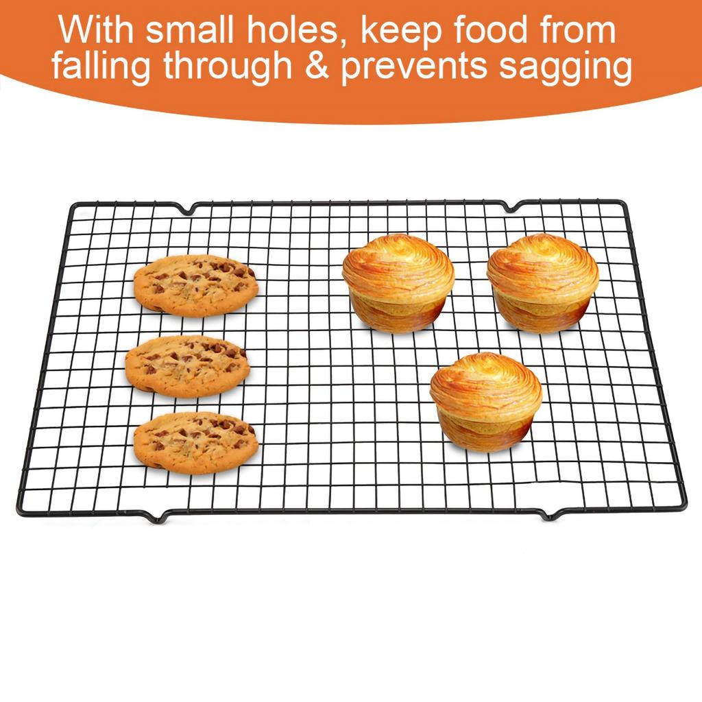 Single Layer Stainless Steel BBQ Bread Cake Cooling Rack Drip Dry Rack Cooling Grid Baking Pan Household Baking Tool Accessories