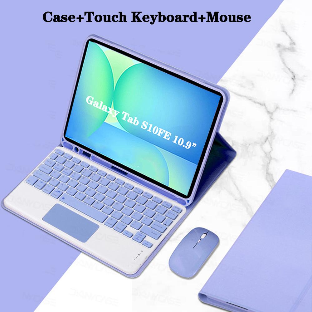 Case for Samsung Galaxy Tab S10 FE 10.9 Inch, Keyboard Cover for Samsung Galaxy Tab S10 FE 10.9 Inch SM-X520/X526/X526B