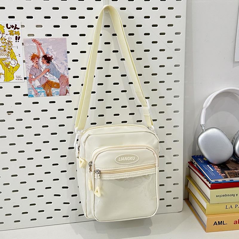 Transparent new student messenger bag girl student small satchel trendy student backpack Comic-Con personalized mobile phone bag