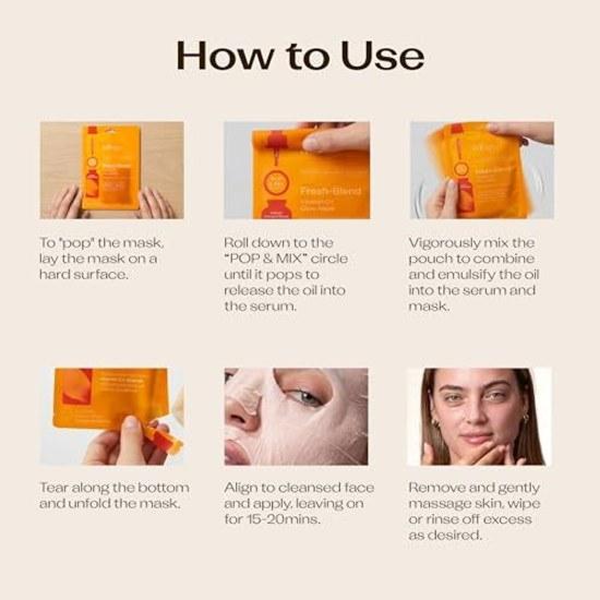 Trilogy Fresh Blend VC + Sheet Mask Pack Vitamin C Kakadu Plum Pores Transparency