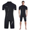 Men 2mm Neoprene Wetsuit with Front Zipper Short Sleeved Jumpsuit Thermal Diving Suit Elastic Swimsuit for Surfing Snorkeling