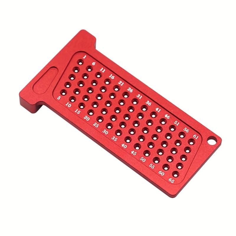 2 Pcs Woodworking Precision Hole Scribe Metal T-Ruler Pocket Ruler Measuring Tool Woodworking Scribe T65mm/T2.5in