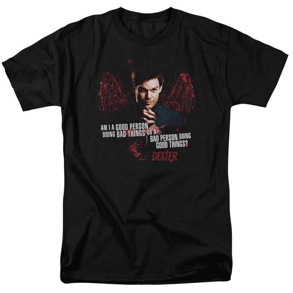 26 Dexter Good Bad T Shirt Mens Licensed Classic TV Merch Serial Killer Black Unisex T-Shirt XXXXL