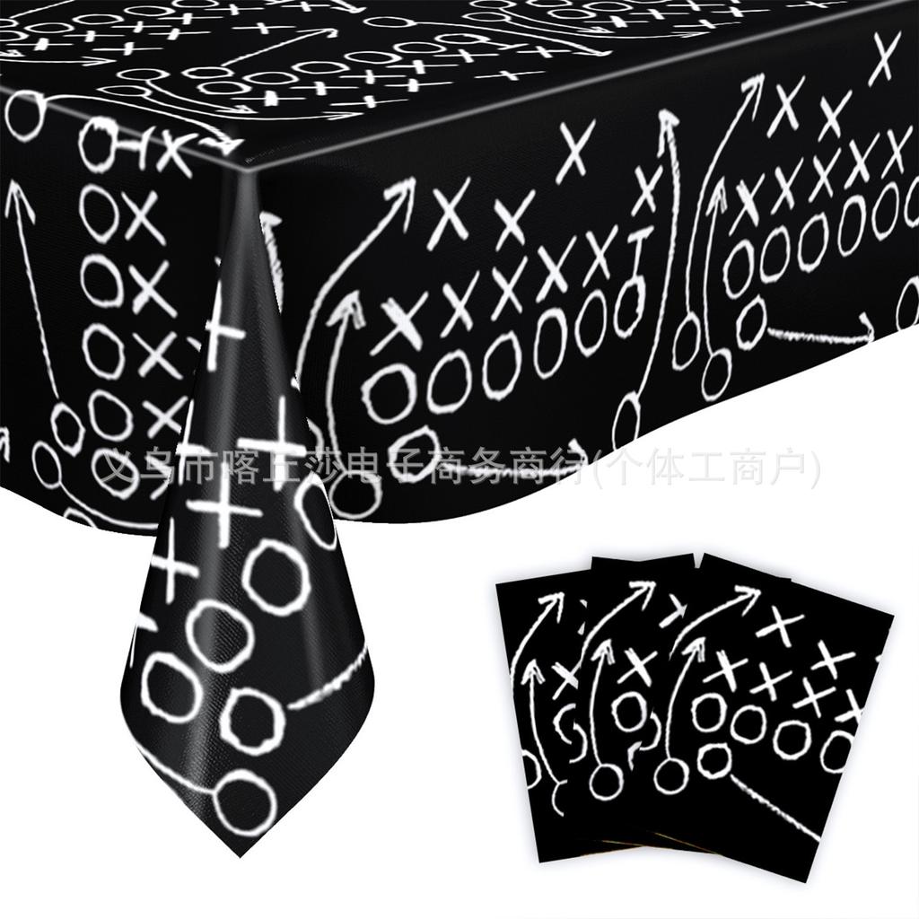 Super Bowl Football Party Supplies American Football Children'S Birthday Party Tableware Tablecloth Paper Plates Tissue Decoration