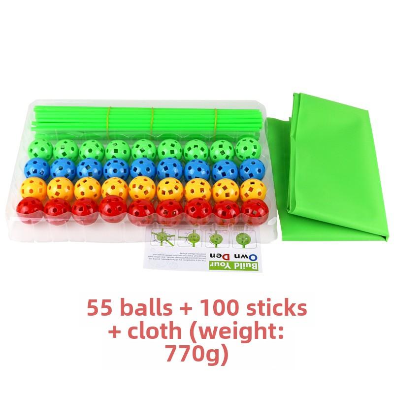 Children's DIY Splicing Tent Construction Game House Toy Piercing Bead Tent Splicing Accumulation