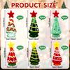 6 Pcs Glass Christmas Tree Gifts Set Mini Crystal Christmas Tree Figurine Miniature Glass Statue Xmas Party Favor Festival Gifts