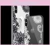 Capa de Silicone Macia Transparente Fina de Renda com Flor para Iphone X 6s 7 Plus 8