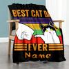 Cat55 Personalized Text Blanket Cozy Customizable Blanket Soft Warm Cozy Throw For Seaside Nap Chair Livingroom Four Seasons Universal
