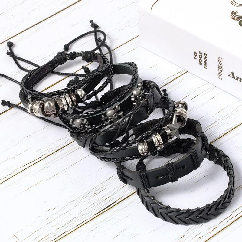 Punk Skull Series Leather Bracelet