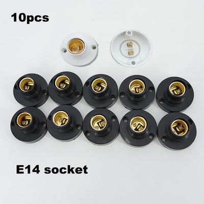 10 Stück E14 Lampenfassung mit Schraubverschluss für LED-Lampen, E14 Lampenbefestigungsadapter, Konverter 110 V/220 V