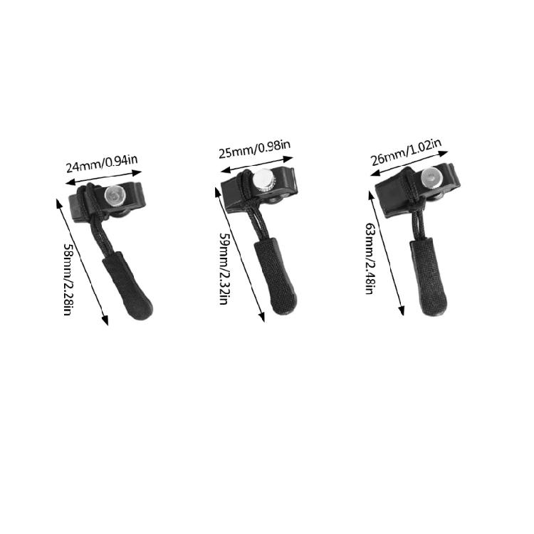 24pcs Removable Zippers Pullers Replacement Zippers Slider Bags Extend Pullers for Clothing Luggage