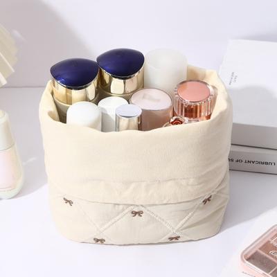 Stilvolle Make-up-Tasche mit großem Fassungsvermögen • Niedlicher Kosmetik-Organizer aus weichem Stoff • Tragbare Damen-Reise-Beauty-Tasche