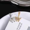 Butterfly Zircon Belly Button Rings Y2K Girls Piercing Navel Nail Body Jewelry For Women Fashion Body Piercing Jewelry Gift