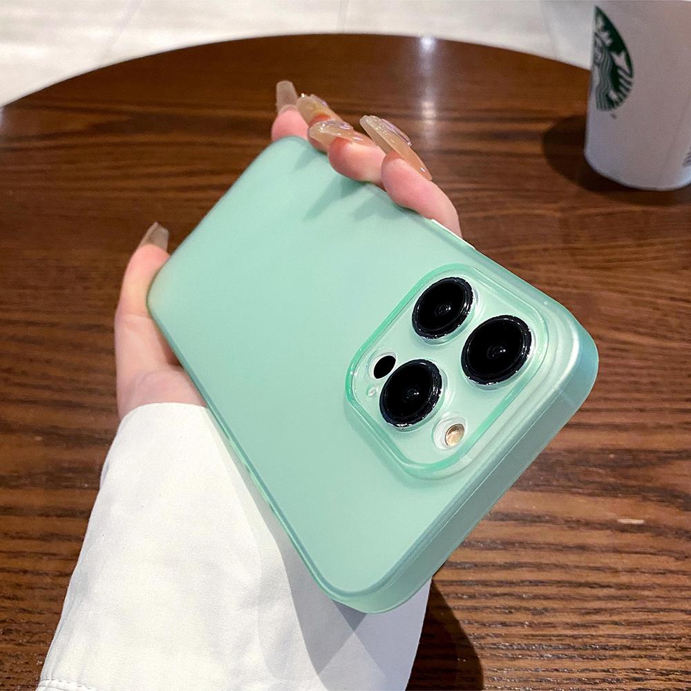 0.3mm Ultra Thin Matte Silicone Soft Case For iPhone 16e 16 15 14 13 12 11 Pro Max Plus Luxury Candy Color Transparent TPU Shell