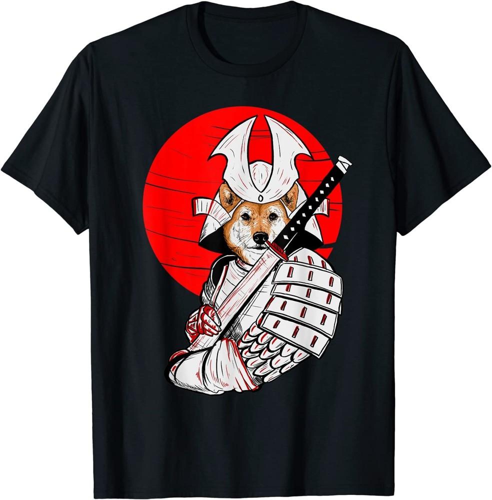 Shiba Inu Japanese Samurai Katana Funny Dog Meme Anime Shirt XXXXL