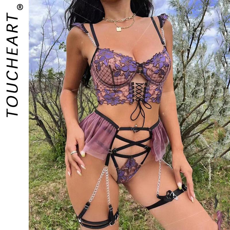 Sexy Underware New Women's Underwear Set Romantic Lingeries for Party Erotic Lingerie for Sex Female Bra and Panties Sets Below