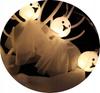 Halloween Melinera ghost glowing garland (chain) 10 pcs.