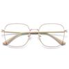 Korean Retro Metal Frame Square Row Men's and Women's Anti-blue Light/anti-radiation Glasses