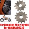 For Hengjian 250 2-stroke MT250 Motorcycle Accessories 520 Chain Front Sprocket 11T 12T 13T Tooth Pinion Gear For YAMAHA DT230