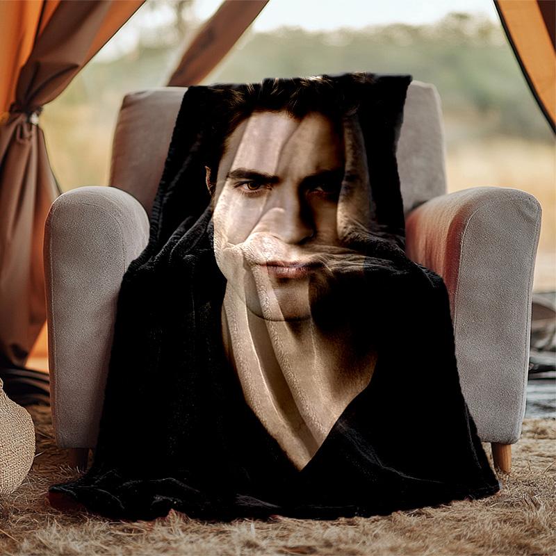 Edward Cullen Flannel Blanket Soft Warm All-Season Throw, Design for Camping, Car Travel, Hiking Sofa, Bed, Office Perfect Gift for Parties
