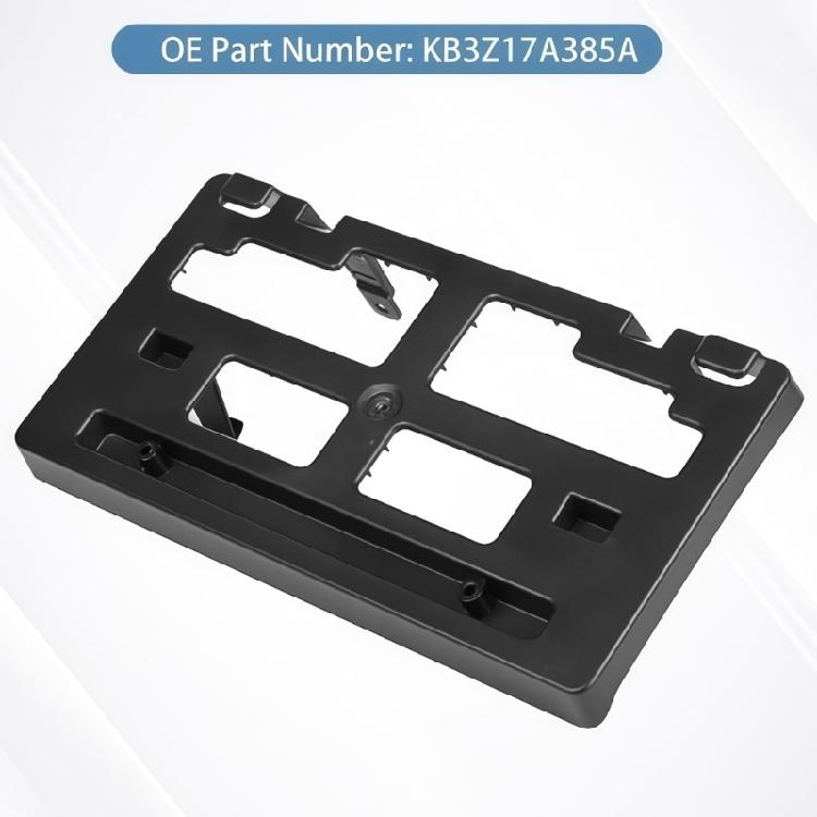 Front Plate Installation Bracket KB3Z17A385A, Black Plastic License Plate Mount for Direct Replacement and Part Reference Review Service