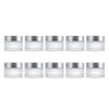 10Pcs Refillable Frosted Glass Containers for Facial Cream Travel Storage Mini Leak-Proof Cream Bottles Empty